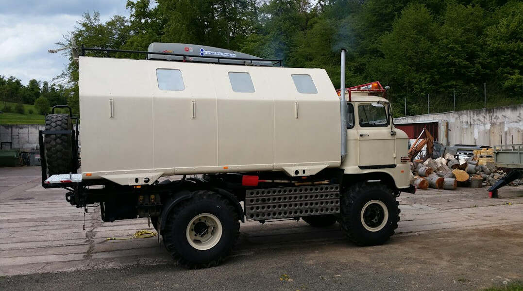 Satellite uplink truck parked outside a broadcast location